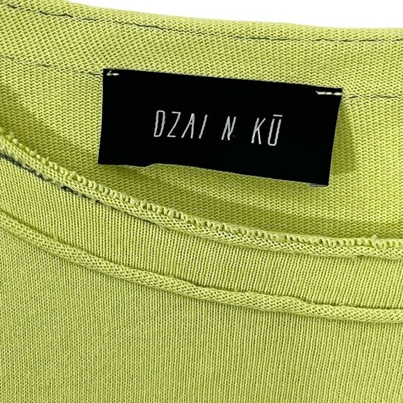 Ozai N Ku Boho Sweater Knit Asymmetric Inside Out Hem Contrast/Stitching S - Picture 13 of 15